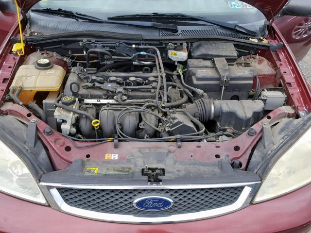 1FAFP34N07W113506 - 2007 FORD FOCUS ZX4 MAROON photo 7