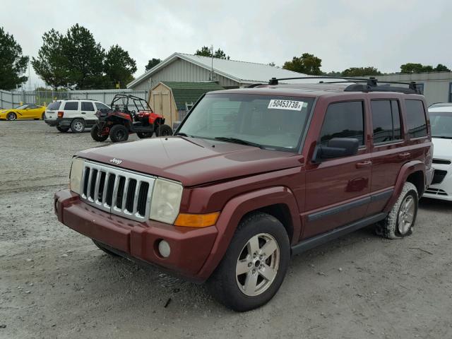 1J8HH48P57C634197 - 2007 JEEP COMMANDER MAROON photo 2