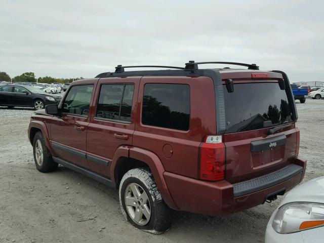 1J8HH48P57C634197 - 2007 JEEP COMMANDER MAROON photo 3
