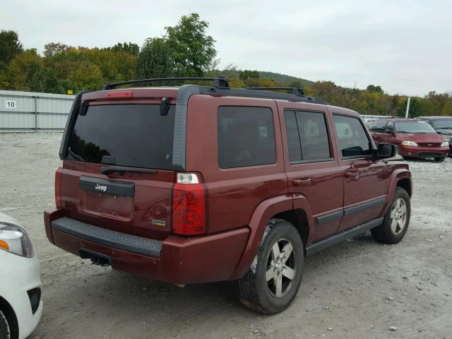 1J8HH48P57C634197 - 2007 JEEP COMMANDER MAROON photo 4