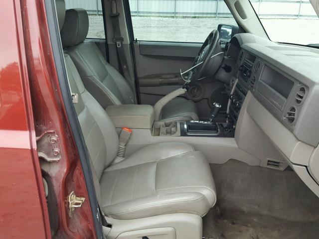 1J8HH48P57C634197 - 2007 JEEP COMMANDER MAROON photo 5