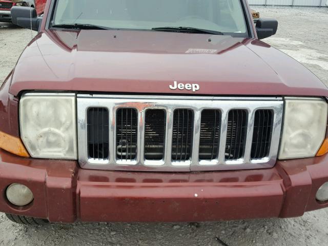 1J8HH48P57C634197 - 2007 JEEP COMMANDER MAROON photo 9