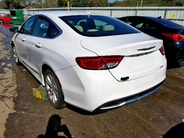 1C3CCCAB9GN180165 - 2016 CHRYSLER 200 LIMITE WHITE photo 3