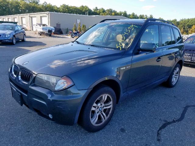 WBXPA93456WG76616 - 2006 BMW X3 3.0I GREEN photo 2