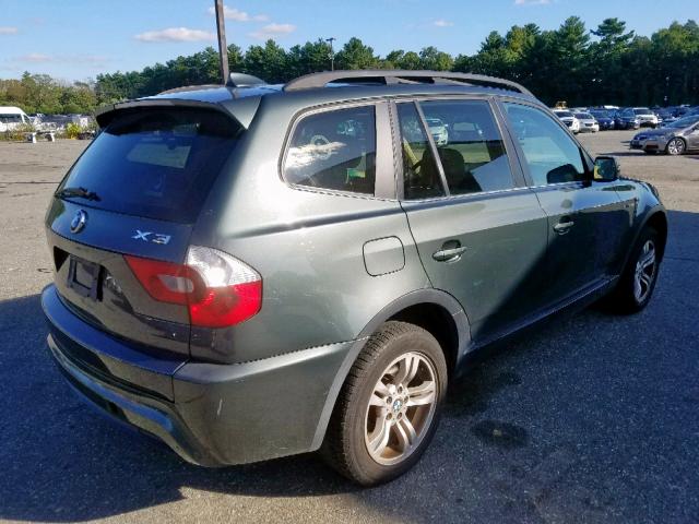 WBXPA93456WG76616 - 2006 BMW X3 3.0I GREEN photo 4