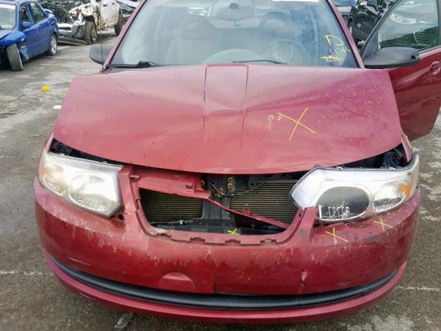 1G8AJ55FX7Z143985 - 2007 SATURN ION LEVEL RED photo 7