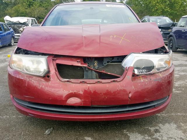 1G8AJ55FX7Z143985 - 2007 SATURN ION LEVEL RED photo 9