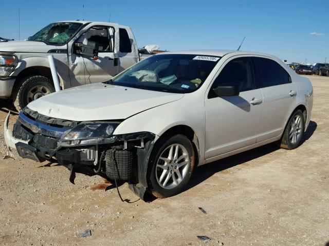 3FAHP0GA7CR304899 - 2012 FORD FUSION S BEIGE photo 2