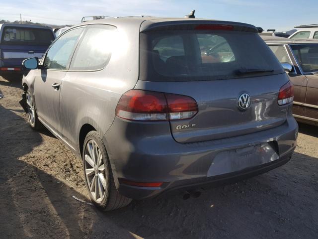 WVWMM7AJ5DW090450 - 2013 VOLKSWAGEN GOLF 灰色 照片 3