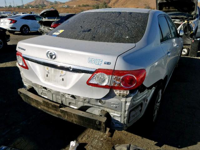 2T1BU4EE0DC981399 - 2013 TOYOTA COROLLA BA SILVER photo 4