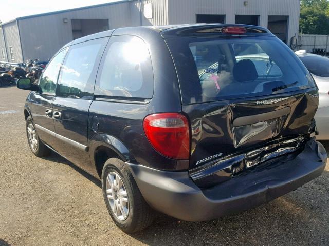 1D4GP25B95B286459 - 2005 DODGE CARAVAN SE BLACK photo 3