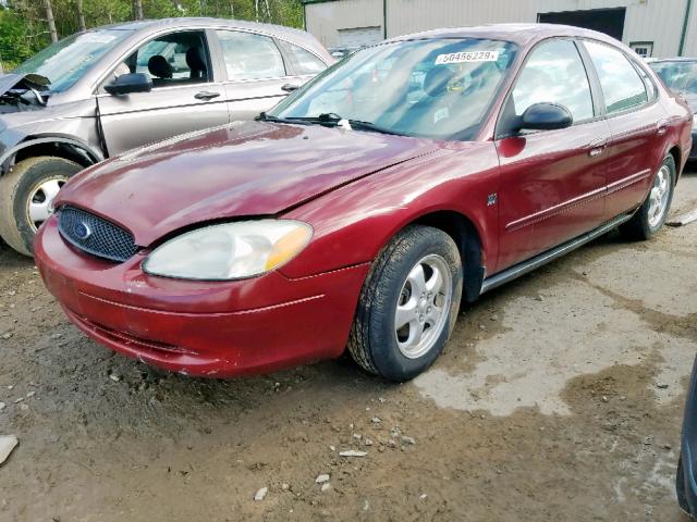 1FAFP55S94A163104 - 2004 FORD TAURUS SES RED photo 2