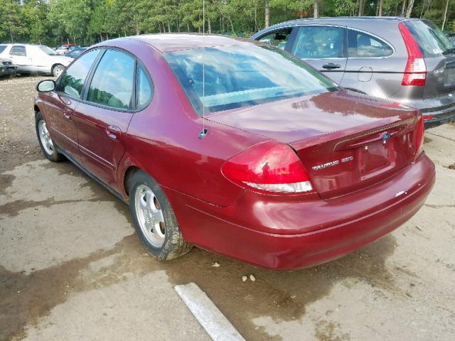 1FAFP55S94A163104 - 2004 FORD TAURUS SES RED photo 3