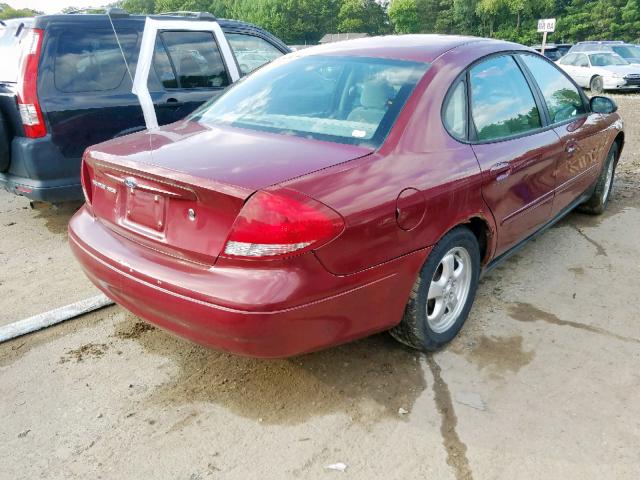 1FAFP55S94A163104 - 2004 FORD TAURUS SES RED photo 4