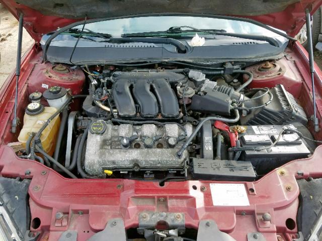 1FAFP55S94A163104 - 2004 FORD TAURUS SES RED photo 7