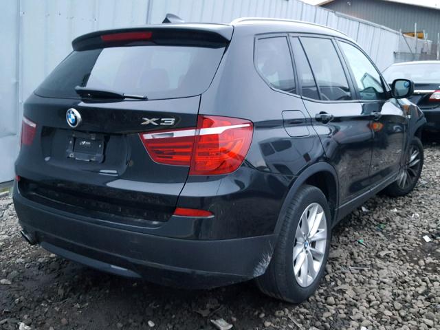 5UXWX9C52E0D18163 - 2014 BMW X3 XDRIVE2 BLACK photo 4