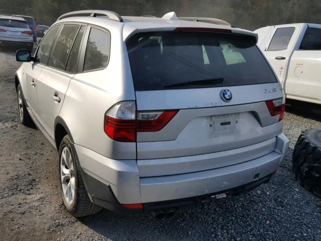 WBXPC93479WJ28886 - 2009 BMW X3 XDRIVE3 SILVER photo 3