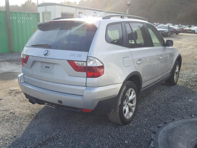 WBXPC93479WJ28886 - 2009 BMW X3 XDRIVE3 SILVER photo 4