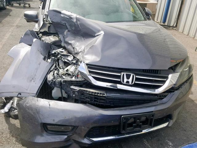 1HGCR2F82EA295486 - 2014 HONDA ACCORD EXL GRAY photo 7