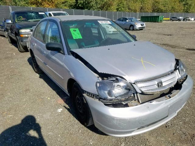 1HGES16582L029550 - 2002 HONDA CIVIC LX SILVER photo 1