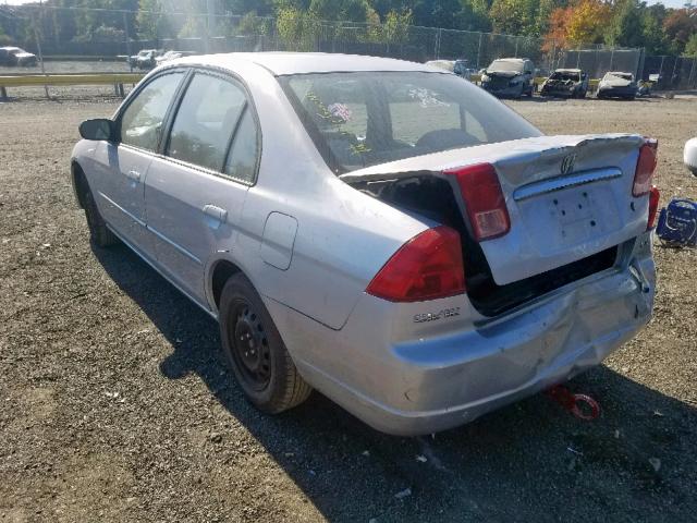 1HGES16582L029550 - 2002 HONDA CIVIC LX SILVER photo 3