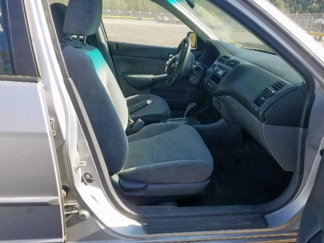 1HGES16582L029550 - 2002 HONDA CIVIC LX SILVER photo 5