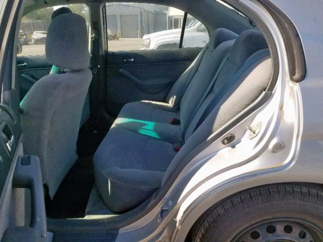 1HGES16582L029550 - 2002 HONDA CIVIC LX SILVER photo 6