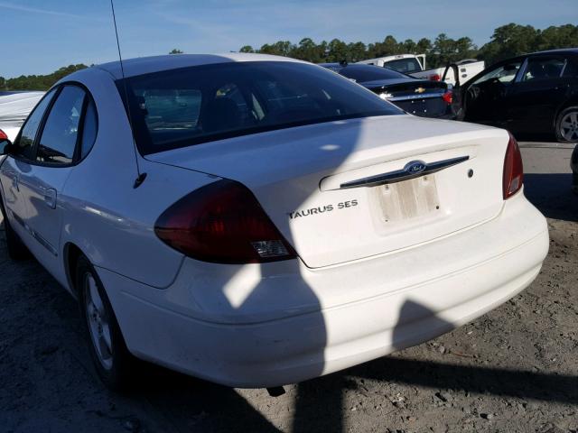 1FAFP55U81A168260 - 2001 FORD TAURUS SES WHITE photo 3