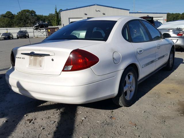 1FAFP55U81A168260 - 2001 FORD TAURUS SES WHITE photo 4