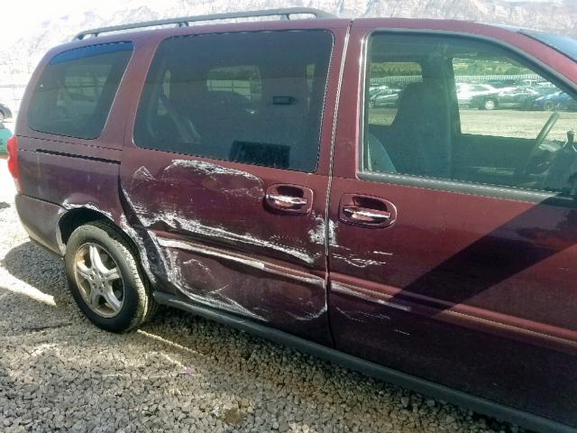 1GNDV33L06D128256 - 2006 CHEVROLET UPLANDER L MAROON photo 9