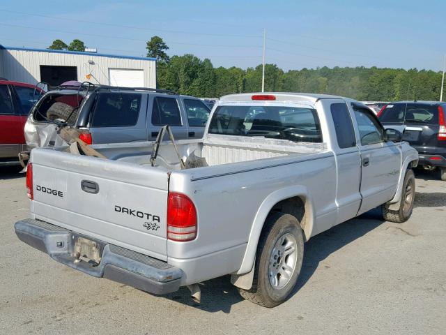 1D7GL12KX4S541941 - 2004 DODGE DAKOTA SXT SILVER photo 4