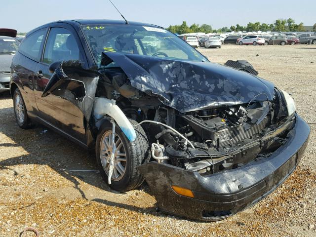 1FAFP31N37W335025 - 2007 FORD FOCUS ZX3 BLACK photo 1