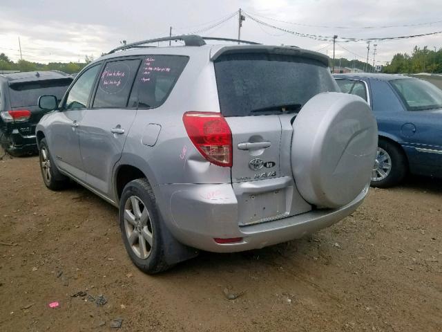 JTMBD31V776048160 - 2007 TOYOTA RAV4 LIMIT SILVER photo 3