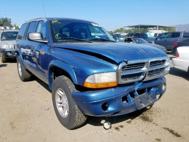 1B4HS28NX1F638860 - 2001 DODGE DURANGO BLUE photo 1