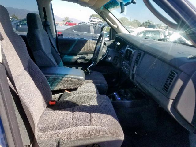 1B4HS28NX1F638860 - 2001 DODGE DURANGO BLUE photo 5