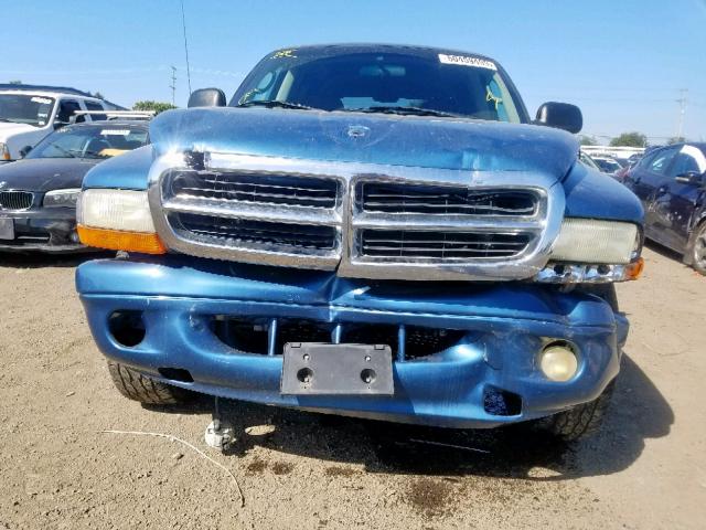 1B4HS28NX1F638860 - 2001 DODGE DURANGO BLUE photo 9