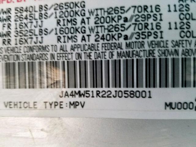 JA4MW51R22J058001 - 2002 MITSUBISHI MONTERO LI SILVER photo 10