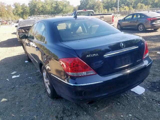 JH4KB16516C000946 - 2006 ACURA RL BLACK photo 3