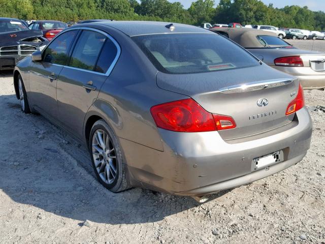 JN1CV6AP2AM408154 - 2010 INFINITI G37 BASE GRAY photo 3