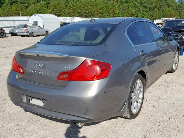 JN1CV6AP2AM408154 - 2010 INFINITI G37 BASE GRAY photo 4