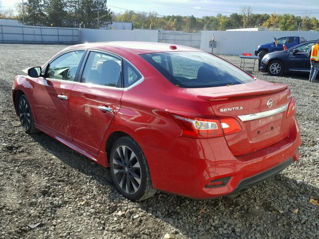 3N1CB7AP4HY330465 - 2017 NISSAN SENTRA SR RED photo 3