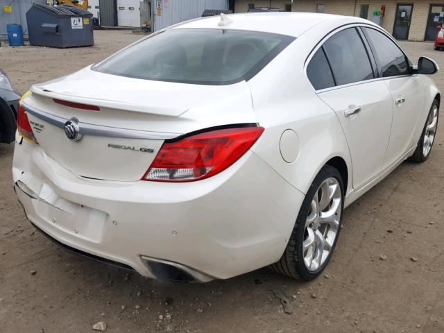 2G4GV5GV8C9138602 - 2012 BUICK REGAL GS WHITE photo 4