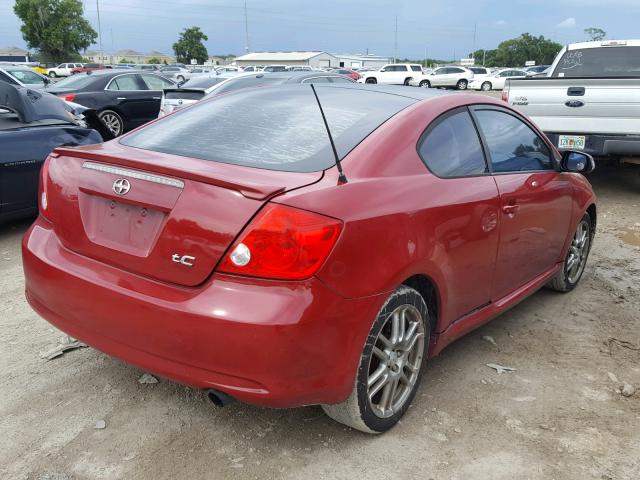 JTKDE177750053693 - 2005 TOYOTA SCION TC RED photo 4