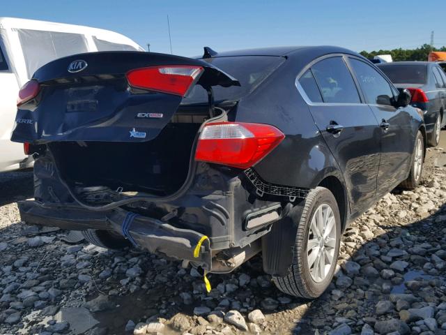 KNAFX4A81E5047885 - 2014 KIA FORTE EX BLACK photo 4