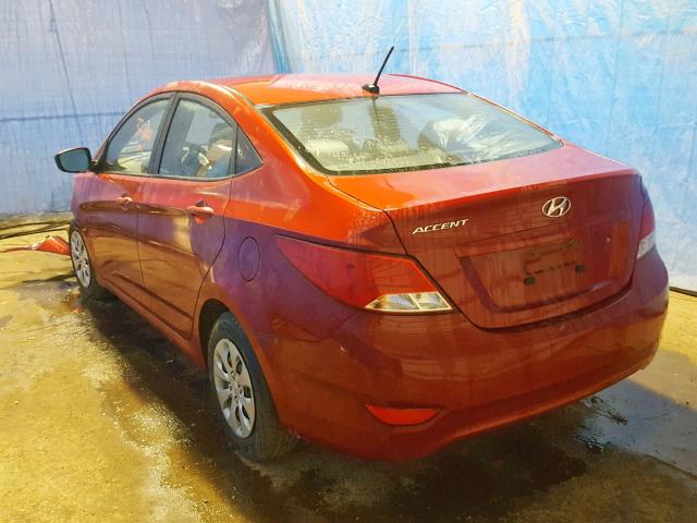 KMHCT4AE6HU393654 - 2017 HYUNDAI ACCENT SE RED photo 3