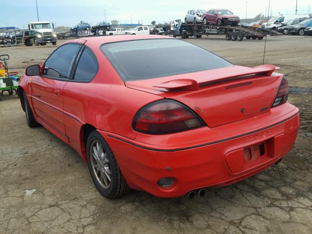 1G2NW12E7XM757911 - 1999 PONTIAC GRAND AM G RED photo 3