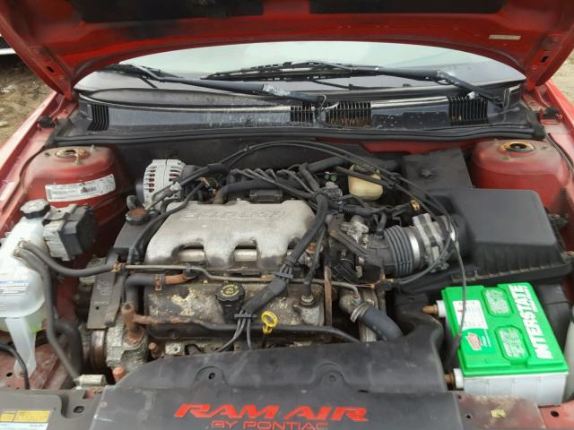 1G2NW12E7XM757911 - 1999 PONTIAC GRAND AM G RED photo 7