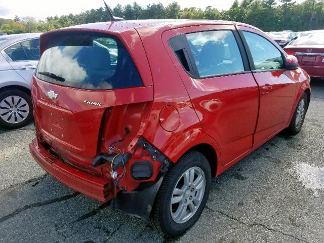 1G1JA6SH9C4120361 - 2012 CHEVROLET SONIC LS RED photo 4