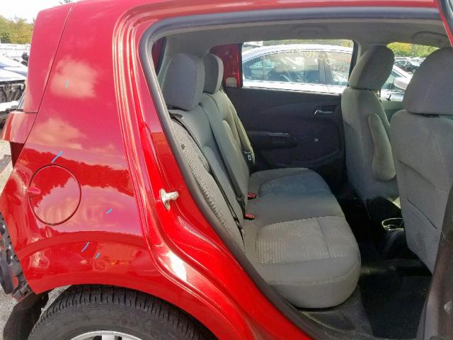 1G1JA6SH9C4120361 - 2012 CHEVROLET SONIC LS RED photo 6
