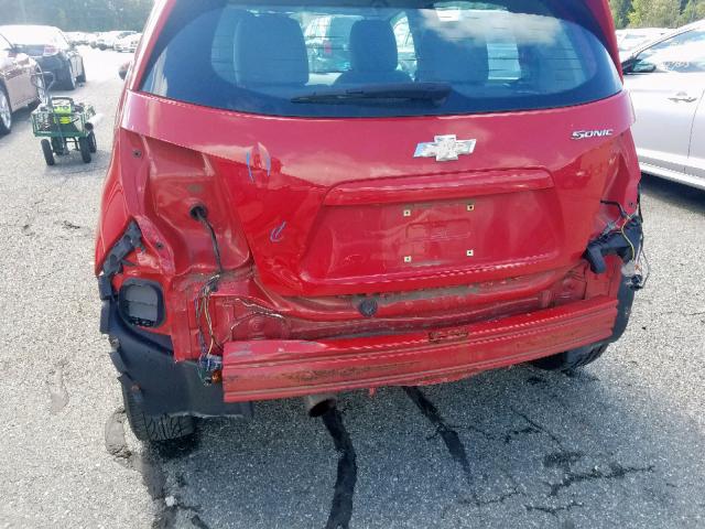 1G1JA6SH9C4120361 - 2012 CHEVROLET SONIC LS RED photo 9